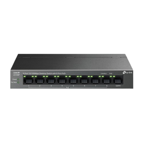 TP-Link LS109P 9-Port Desktop Switch with PoE+