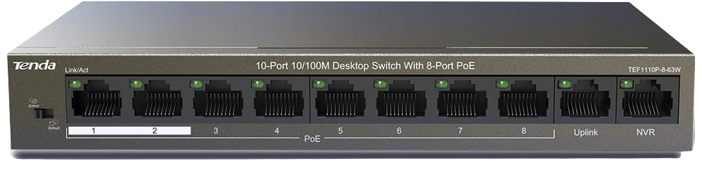 Tenda TEF1110P-8-63W 8-Port PoE Switch